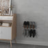 8 Set 2 Lavezee Wall Hanging Shoe Rack Organizer Pairs Sandals Slippers, of Silver Metal Mounted Shoe Storage Holder