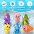 HOZUZER 32 Packs Squishy Toys Kids Party Favors - Popping Eyes Animal Keychains, Fidget Toys Bulk for Kids Birthday