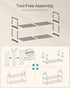 2-Tier 6-9 11.8 26.8 14.6 Inches, ULSA202B01 SONGMICS Shoe Rack, Shoe Organizer, Metal Storage Shelf, Upright or Upside