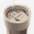 16 oz Ember Cold Tumbler Insulated Glass Iced Coffee Cup with Straw & Spill-Proof Lid, Keeps Drinks Cold, Eliminates