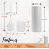Sets Autumn Alley White Toilet Brush and Holder Bathroom Accessories, Bathroom Toilet Brush for Modern Bathroom Decor