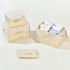 Decorative Storage Boxes with Lid, Luxury Metallic Fabric Storage Bins Organizer, Collapsible Shelf Baskets with