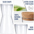 Set Set 2-18.5 oz Bormioli Rocco Ypsilon Glass Carafe with Cork Tops, of Contemporary Juice Containers & Drink