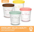 8oz (4-Pack) Frozen Stock Your Home Ice Cream Containers with Airtight Silicone Lids Reusable Half Pint Ice Cream