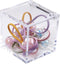 KissYou Clear Acrylic Box with Lid, Cute Clip Organizer Dispenser for Desk, Aesthetic Hair Accessories Organizer