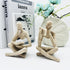 2 Pcs Home Decor Sandstone Reading Thinker Statue Modern Figurines Abstract Aesthetic Sculpture Thinker Statuettes
