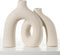 CEMABT Modern Nordic Boho Vase Set - Elegant Beige Matte Ceramic Home