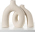 CEMABT Modern Nordic Boho Vase Set - Elegant Beige Matte Ceramic Home