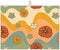 Retro 70s Dish Drying Rack Mats, 18x24 Inch Absorbent Microfiber Kitchen Counter Pad, Daisy Floral Design for Coffee Bar
