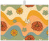 Retro 70s Dish Drying Rack Mats, 18x24 Inch Absorbent Microfiber Kitchen Counter Pad, Daisy Floral Design for Coffee Bar