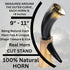 Viking Drinking Horn Mugs 10oz, Handmade Real Horn Cups for Ale Wine Beer Chalice Norse Tankard Gift for Men