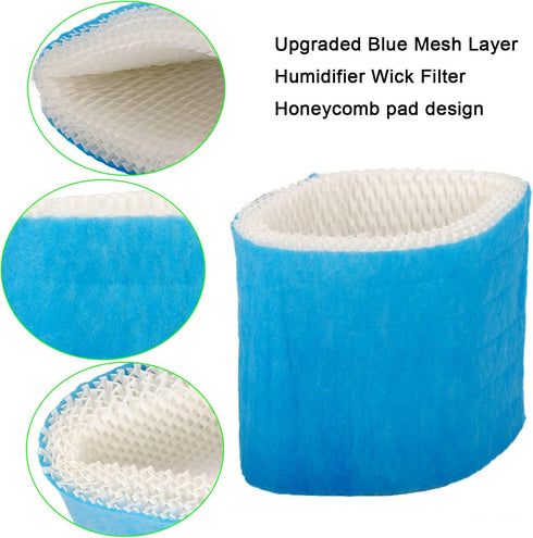 HIFROM 3Pack Replacement Upgraded Blue Mesh Humidifier Wicking Filters HC-888 HC-888N Compatible with Honeywell HCM-890 HCM-890B HCM-890C DCM-200 HEV-320B HEV-320W DH-890C