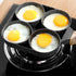 yarlung 4-Cup Fried Egg Frying Pan with Brush, Non-stick Poached Egg Skillet for Burger, Omelet, Camping