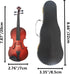 Dselvgvu (7.87"x2.76"x1.26") Wooden Miniature Violin with Stand, Bow and Case Mini Musical Instrument Violin Replica