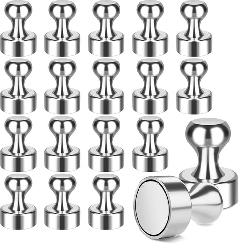 FINDMAG 30 Pack Fridge Magnets for Whiteboard, Strong Neodymium Push Pins, Small Rare Earth Magnet for Kitchen