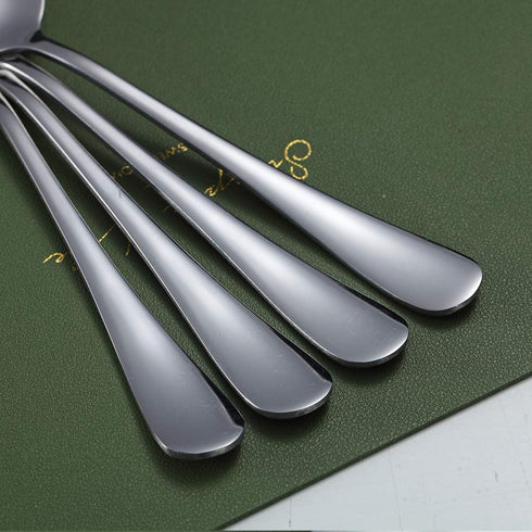 Kyraton 4-Piece Stainless Steel Serving Utensil Set, 2 Serving Spoons and 2 Slotted Spoons