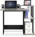 Furinno Efficient Home Laptop Desk with Square Shelves, French Oak Grey/Black Finish