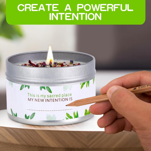 TOMOKO White Sage Candle with Sage Leaf, Rose, Lavender, Himalayan Salt & Essential Oil