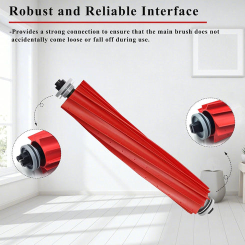 Rubber Main Brush Compatible with Roborock Q Revo S7 S7+ S7 MaxV, Robot Vacuum Cleaner Replacement Part