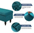 FUANGUI Ottoman Cover Slipcovers Rectangular Printed Folding Stretch Storage Bench Footrest Sofa Stool Covers Footstool