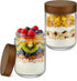 Bumobum 16 oz Overnight Oats Containers with Lids, Glass Mason Jars with