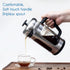 Easyworkz Stainless Steel French Press Coffee Tea Maker, 34 oz with Soft Grip Handle