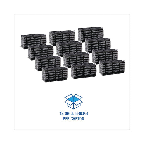 3M GB12, 12 Pack 3.5 4 8 Commerical Grill-Brick Grill Cleaner of in x in x in Grill Bricks, Heavy Duty, Cleans Away