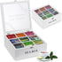 handrong Tea Box Organizer,Wood Tea Bag Holder Organizer,Modern Teas Bag Storage with