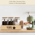 Set 3 Glass Coffee Canister with Shelf & Spoons - Piece Airtight Seal Coffee Bean Storage Containers & Filter Holder
