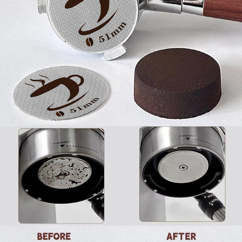 3 Packs 51mm Espresso Puck Screen, Reusable Replacement, Compatible with 51mm Portafilter Basket, 1.7mm Thickness