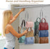 Purse Hanger Organizer for Closet, 2 Pack Handbag Storage Organizer, Hanging Purse Holder for Closet Organization and Space Saving, Accessories Organizer for Bags, Belts, Hats, Scarves, Ties by AORAKI