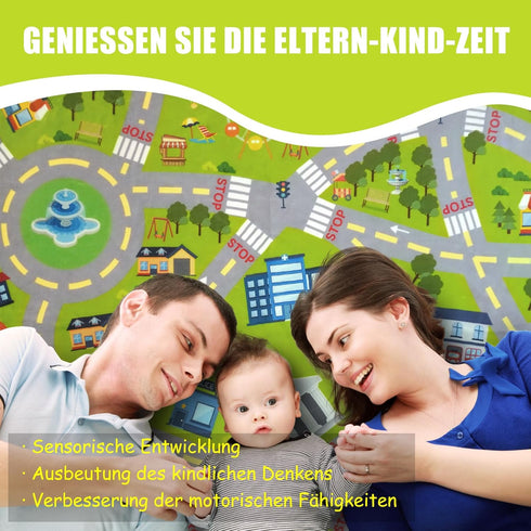 4x6 3-12 (KR1, 4x6ft) Ft Kids Rug Car Play Mat Car Rug for Playroom, Kids Educational City Traffic Road Map Fun Carpet