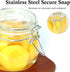Glass Jars with Airtight Lid 24 Oz (Set of 2), Wide Mouth Mason Storage Canisters for Coffee, Sugar, Nuts, Spice,