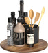 Lazy Susan Turntable for Cabinet: Acacia Wood Organizer for Kitchen Countertop and Bathroom Decor, 12 Inch