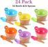 Direct Ice Cream Cups with Spoons/Large Plastic Dish with Spoon/Dessert Sundae Frozen Yogurt Bowls Icecream Cup Party Favors Dishes ice crem kits supplies for kids Set of 24 by Lemecima