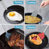 2 Pack Solid & Slotted Silicone Spatula Set, Stainless Steel Handle, Non Stick, Heat Resistant, Starry Blue