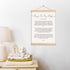 pouep 12x16 Inches Nursery Wall Decor, Prayer for My Baby Nursery Wall Art Poster Hanger Frame, Christian Baby Gifts