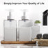 Foaming Soap Dispenser, 15 Oz Refillable Foam Soap Dispenser for Bathroom & Kitchen, 2Pcs with Waterproof Labels