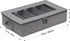 Flatware Utensil Storage Case, Large Capacity Silverware Box with Adjustable Dividers, Zipper Lid for Organizing