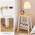 2-Tier ETBN4701 MAHANCRIS Side Table, Small Rectangular End Table with Storage Shelf, Bedside Table Sofa Couch Table