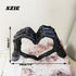 Skeleton Hands Statue,Heart Hands Sculpture,Hand Gesture Desk Statues Love Ornaments,Heart Shape Finger Gesture