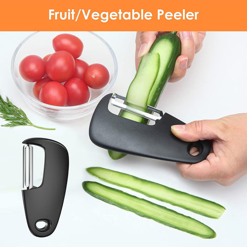 Kitchen Unique Gadgets Set, 6 Pieces Space Saving Tools, Cheese Grater, Bottle Opener, Peeler, Pizza Cutter, Herb
