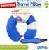 Cloudz Memory Foam Neck Pillow with Sleep Mask, Sporty Blue/Black Plush