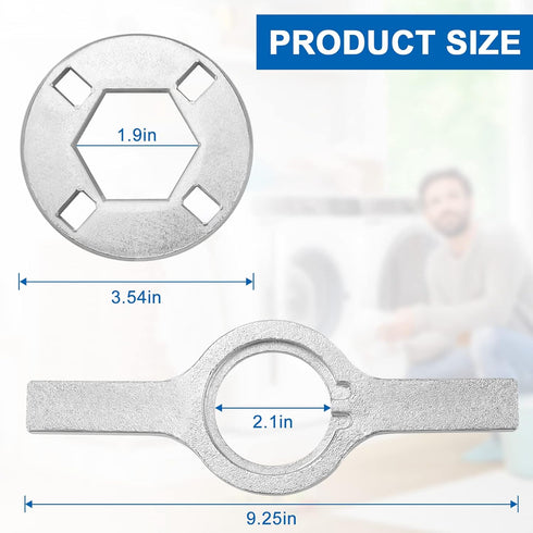 AMI PARTS TB123A Washing Machine Spanner Wrench - 1-11/16 Inch for Washer Repair Compatible with G-E Whirlpool