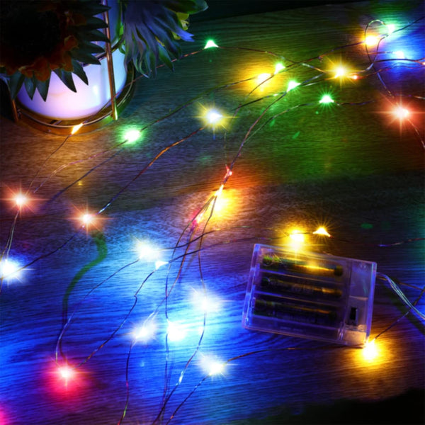 Led Fairy Lights Battery Operated, 4 Packs Mini Copper Wire Starry Fairy Lights for Bedroom, Christmas, Parties,