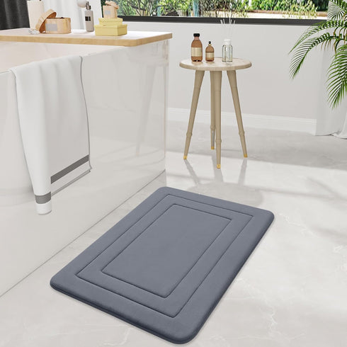 Arotive Ultra Soft Memory Foam Bathroom Rug Mat 30x20, Absorbent Machine Wash Dry Bath Mat, Dark Grey