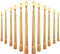 10 Inch Taper Candle Set of 12 - Long Burning Tapered Candles for Dinner Parties, Weddings, and Halloween (25cm, Gold)