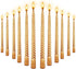 10 Inch Taper Candle Set of 12 - Long Burning Tapered Candles for Dinner Parties, Weddings, and Halloween (25cm, Gold)