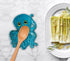 Octopus Spoon Rest for Stove Top, Ceramic Kitchen Counter Spoon Holder, Cute Blue Utensil Rest