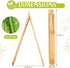 Bamboo Cooking Tongs Set of 2 – 11” Foldable Kitchen Tongs with Non-Scratch Grip for BBQ, Salad, Camping & Serving